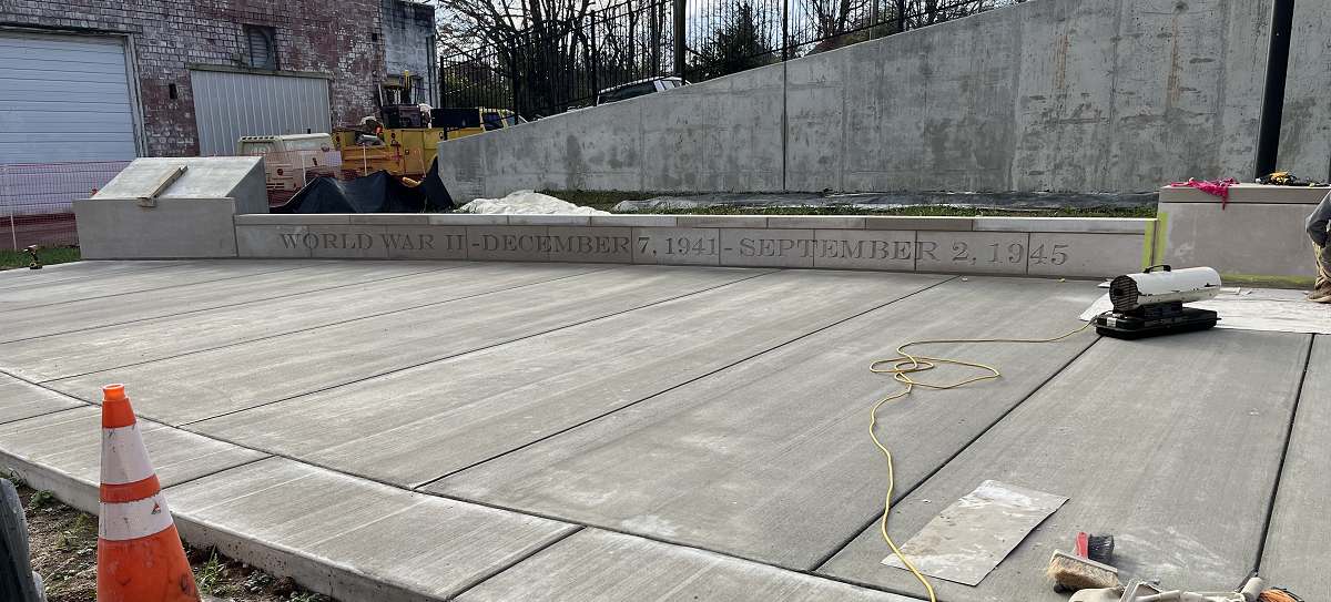 Memorial taking shape; dedication moved to 2025